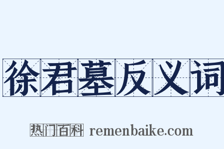 徐君墓反义词是什么意思的图片